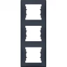 3-постовая рамка SCHNEIDER ELECTRIC SEDNA, вертикальная, ГРАФИТ SDN5801370