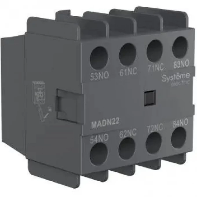 Блок контактный дополнительный SCHNEIDER ELECTRIC MC1D 4НО фронт. монтаж. SE MADN40 Блок контактный дополнительный SCHNEIDER ELECTRIC MC1D 4НО фронт. монтаж. SE MADN40