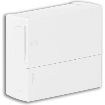 Щит навесной SCHNEIDER ELECTRIC MINI PRAGMA с белой дверцей 1РЯД/12МОД,IP40,IK07,63А,2 клеммы,Италия