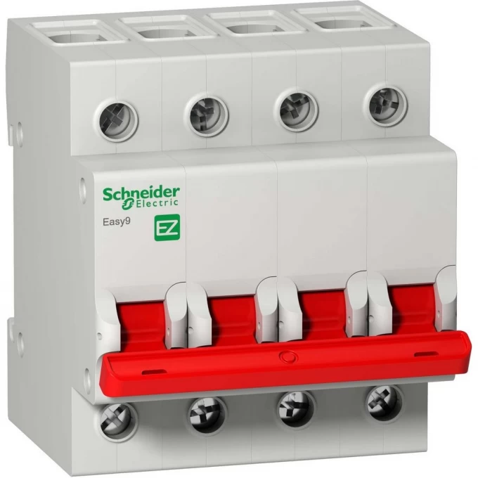 Выключатель нагрузки SCHNEIDER ELECTRIC EASY9 (модульный рубильник) 4П 63А 400В =S= EZ9S16463 Выключатель нагрузки SCHNEIDER ELECTRIC EASY9 (модульный рубильник) 4П 63А 400В =S= EZ9S16463