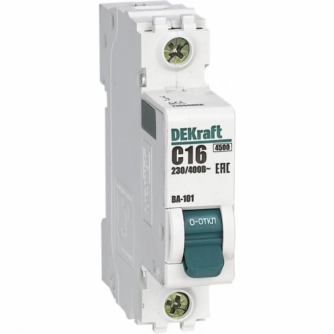 Автоматический выключатель SCHNEIDER ELECTRIC DEKRAFT 1Р 13А х-ка B ВА-101 4,5кА 11148DEK Автоматический выключатель SCHNEIDER ELECTRIC DEKRAFT 1Р 13А х-ка B ВА-101 4,5кА 11148DEK