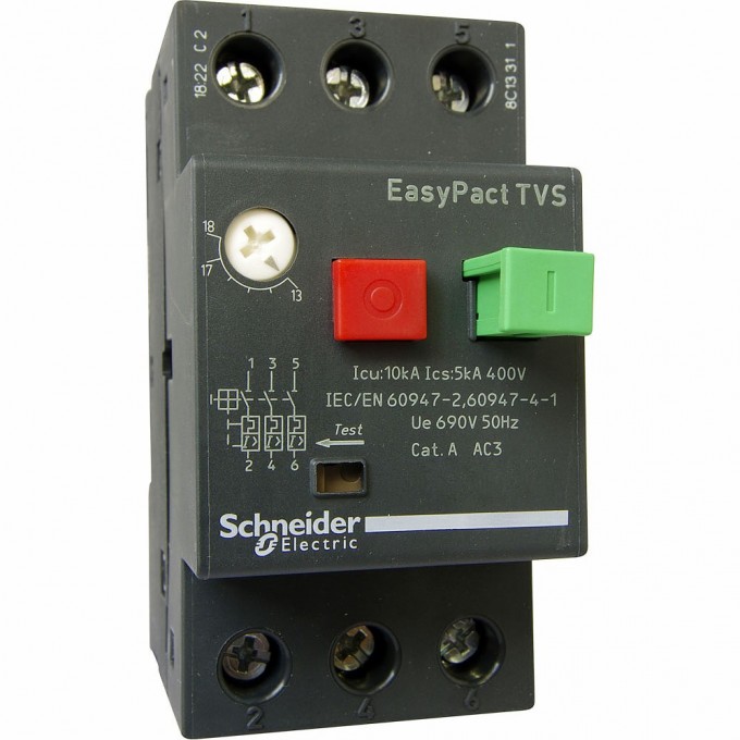 Автоматический выключатель SCHNEIDER ELECTRIC EASYPACT 1,6-2,5A GZ1E07 Автоматический выключатель SCHNEIDER ELECTRIC EASYPACT 1,6-2,5A GZ1E07