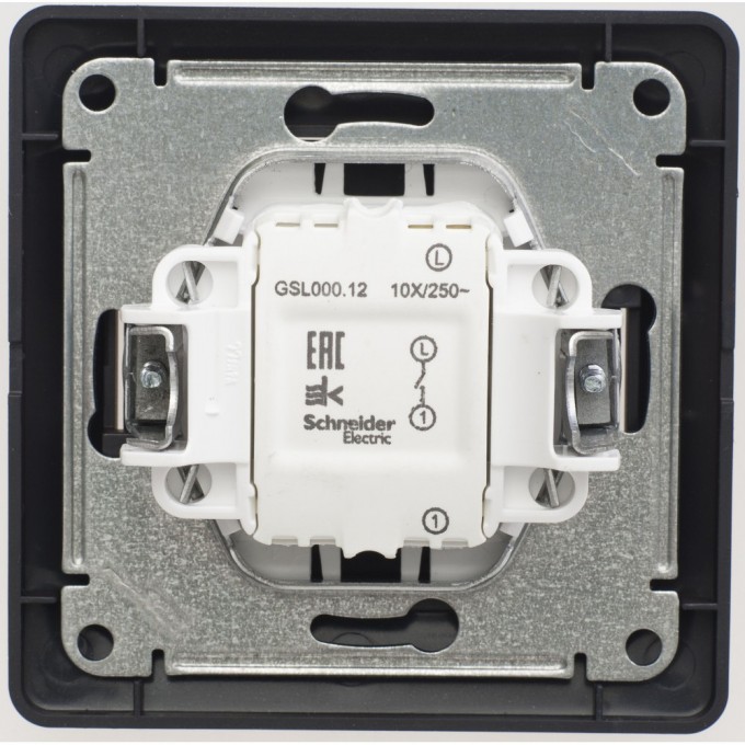 1-клавишный выключатель SCHNEIDER ELECTRIC GLOSSA, сх.1, 10АХ, в сборе, ШОКОЛАД GSL000812 1-клавишный выключатель SCHNEIDER ELECTRIC GLOSSA, сх.1, 10АХ, в сборе, ШОКОЛАД GSL000812