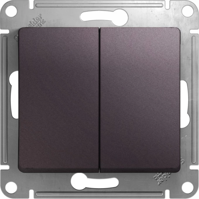 2-клавишный выключатель SCHNEIDER ELECTRIC GLOSSA, сх.5, 10AX, механизм, СИРЕНЕВЫЙ ТУМАН GSL001451 2-клавишный выключатель SCHNEIDER ELECTRIC GLOSSA, сх.5, 10AX, механизм, СИРЕНЕВЫЙ ТУМАН GSL001451