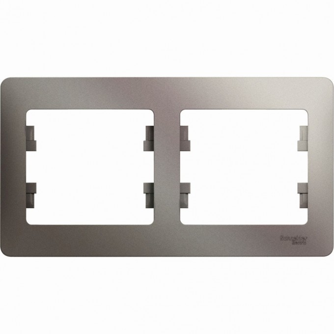 2-постовая рамка SCHNEIDER ELECTRIC GLOSSA, горизонтальная, ПЛАТИНА GSL001202 2-постовая рамка SCHNEIDER ELECTRIC GLOSSA, горизонтальная, ПЛАТИНА GSL001202
