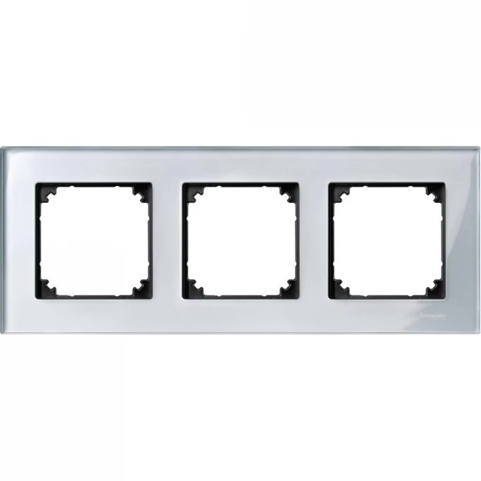 3-постовая рамка SCHNEIDER ELECTRIC MERTEN M-ELEGANCE стеклянная, АЛМАЗ, SM MTN4030-3260