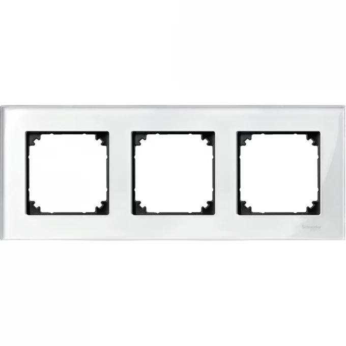 3-постовая рамка SCHNEIDER ELECTRIC MERTEN M-ELEGANCE стеклянная, БРИЛЛИАНТ, SM MTN404319