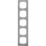 5-постовая рамка SCHNEIDER ELECTRIC MERTEN M-PURE DECOR, НЕРЖ.СТАЛЬ/АЛЮМИНИЙ, SM MTN4050-3646