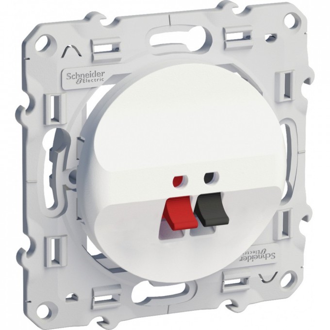Аудиорозетка SCHNEIDER ELECTRIC ODACE для подключения колонок, БЕЛЫЙ S52R487 Аудиорозетка SCHNEIDER ELECTRIC ODACE для подключения колонок, БЕЛЫЙ S52R487