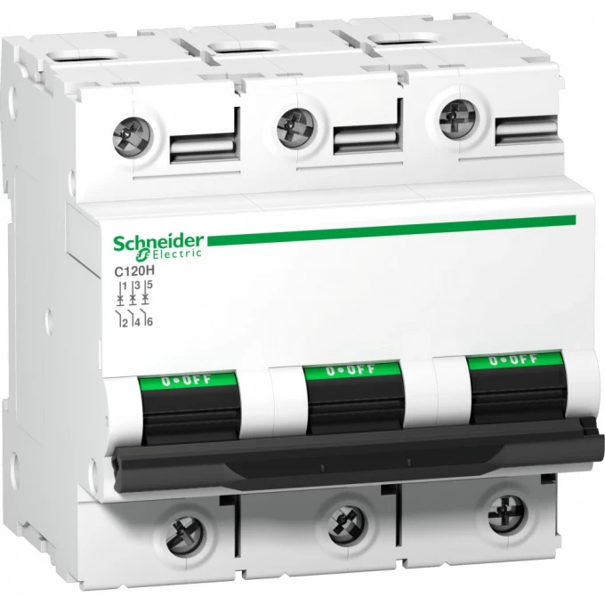 Автоматический выключатель SCHNEIDER ELECTRIC ACTI 9 C120H 3П 80A C A9N18468 Автоматический выключатель SCHNEIDER ELECTRIC ACTI 9 C120H 3П 80A C A9N18468