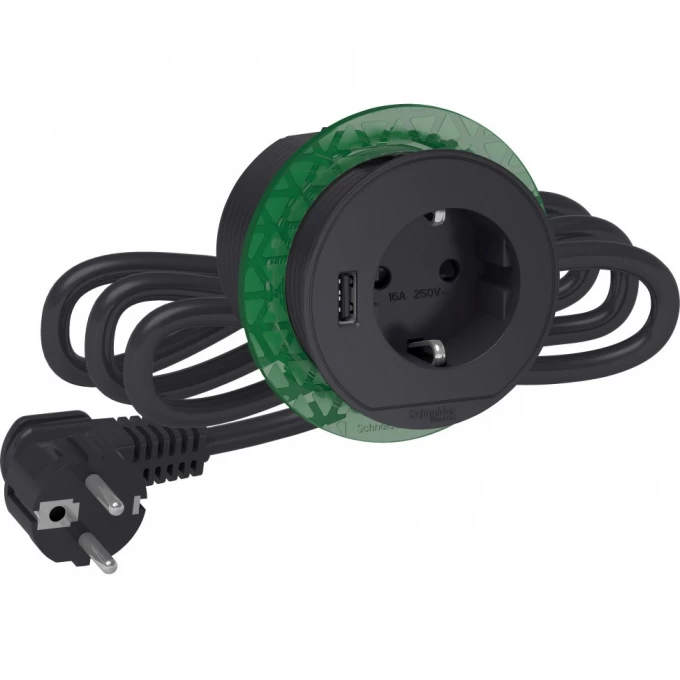 Блок розеточный SCHNEIDER ELECTRIC UNICA SYSTEM+ розетка (2К+З)+USB тип А АНТРАЦИТ INS44005 Блок розеточный SCHNEIDER ELECTRIC UNICA SYSTEM+ розетка (2К+З)+USB тип А АНТРАЦИТ INS44005