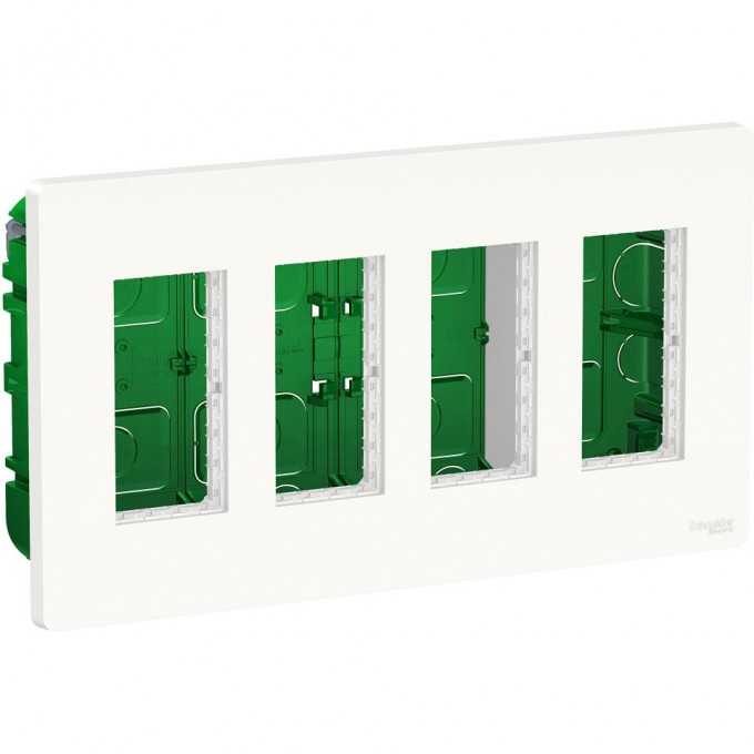 Блок скрытой установки SCHNEIDER ELECTRIC UNICA SYSTEM+ 4х2 белый NU174418 Блок скрытой установки SCHNEIDER ELECTRIC UNICA SYSTEM+ 4х2 белый NU174418