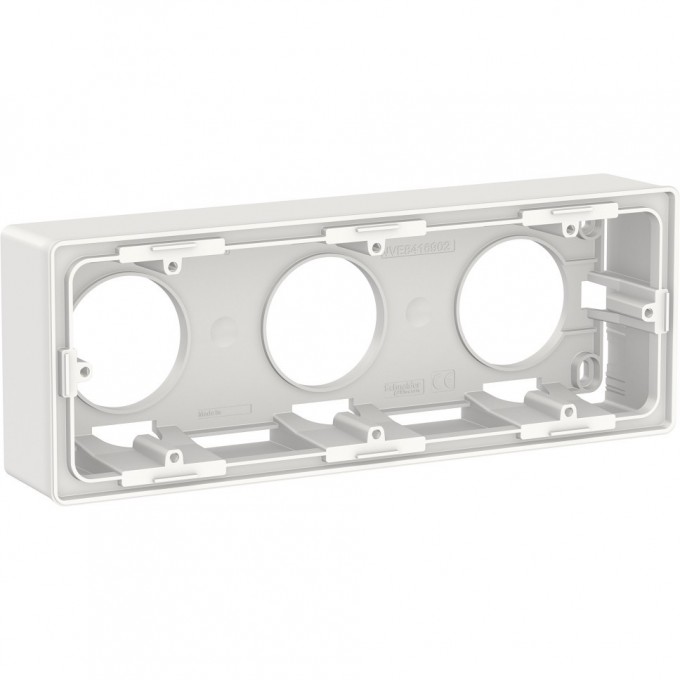 Коробка для открытой установки SCHNEIDER ELECTRIC UNICA NEW, 3-постовая, белый NU800618 Коробка для открытой установки SCHNEIDER ELECTRIC UNICA NEW, 3-постовая, белый NU800618