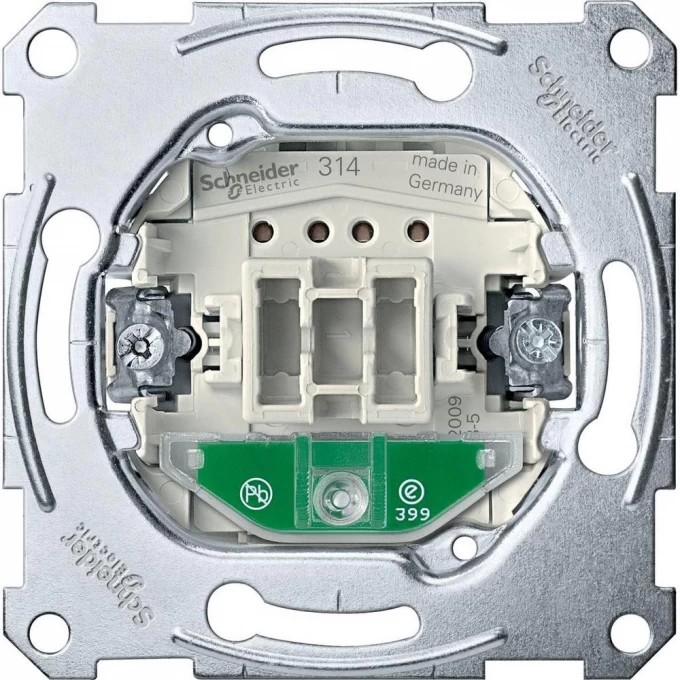 Механизм SCHNEIDER ELECTRIC MERTEN 1-полюсного 1-клавишного выключателя с подсветкой 10A, QF MTN3131-0000 Механизм SCHNEIDER ELECTRIC MERTEN 1-полюсного 1-клавишного выключателя с подсветкой 10A, QF MTN3131-0000
