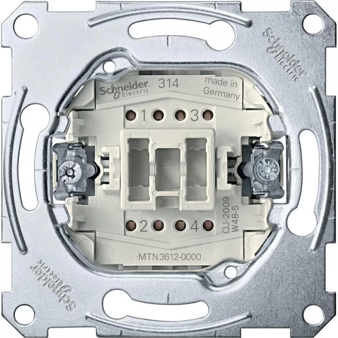 Механизм SCHNEIDER ELECTRIC MERTEN 2-полюсного 1-клавишного выключателя 16A, QF MTN3612-0000 Механизм SCHNEIDER ELECTRIC MERTEN 2-полюсного 1-клавишного выключателя 16A, QF MTN3612-0000
