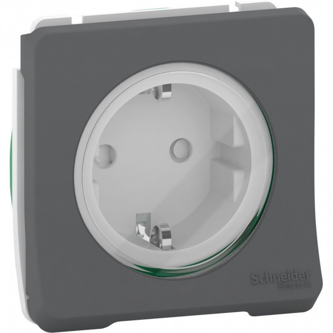 Механизм SCHNEIDER ELECTRIC MUREVA S розетки с заземляющим контактом и шторками, винт.клеммы, АНТРАЦИТ, IP55 MUR36135 Механизм SCHNEIDER ELECTRIC MUREVA S розетки с заземляющим контактом и шторками, винт.клеммы, АНТРАЦИТ, IP55 MUR36135