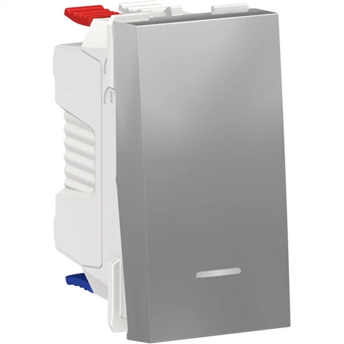Переключатель 1-клавишный SCHNEIDER ELECTRIC UNICA MODULAR, с нейтралью, сх.6а, 1 модуль, алюминий NU310330S Переключатель 1-клавишный SCHNEIDER ELECTRIC UNICA MODULAR, с нейтралью, сх.6а, 1 модуль, алюминий NU310330S