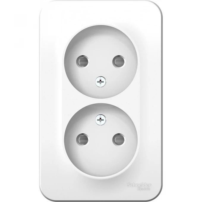 Розетка двойная SCHNEIDER ELECTRIC BLANCA без заземления, со шторкой, с изолирующей пластиной, 16А, 250В, белый BLNRA001211 Розетка двойная SCHNEIDER ELECTRIC BLANCA без заземления, со шторкой, с изолирующей пластиной, 16А, 250В, белый BLNRA001211