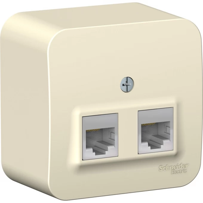 Розетка компьютерная двойная SCHNEIDER ELECTRIC BLANCA RJ45, кат.5E, с изолирующей пластиной, МОЛОЧНЫЙ BLNIA045452 Розетка компьютерная двойная SCHNEIDER ELECTRIC BLANCA RJ45, кат.5E, с изолирующей пластиной, МОЛОЧНЫЙ BLNIA045452