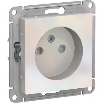 Розетка SCHNEIDER ELECTRIC ATLASDESIGN без заземления, со шторками, механизм, жемчуг
