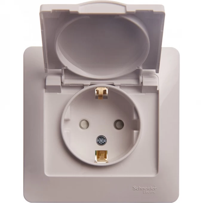 Розетка SCHNEIDER ELECTRIC GLOSSA с заземлением, со шторкой, с крышкой, в сборе, белый GSL000146 Розетка SCHNEIDER ELECTRIC GLOSSA с заземлением, со шторкой, с крышкой, в сборе, белый GSL000146