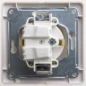 Розетка SCHNEIDER ELECTRIC GLOSSA с заземлением, со шторкой, в сборе, перламутр GSL000644
