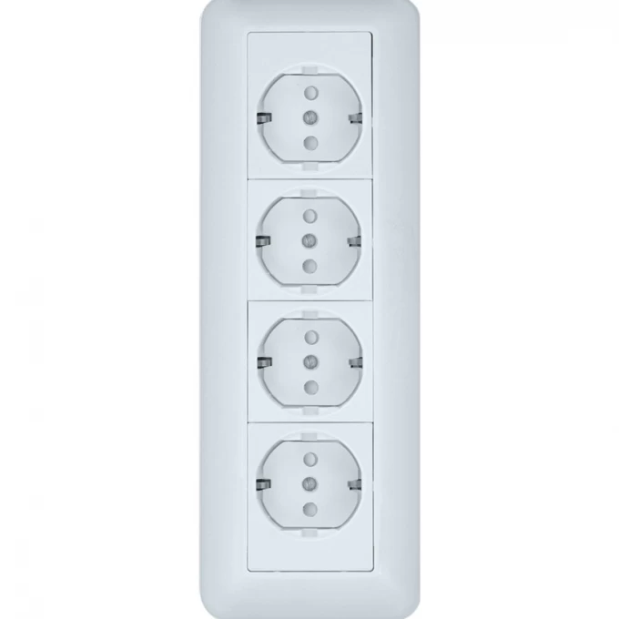 Розетка SCHNEIDER ELECTRIC ПРИМА О/У 4-местная, с заземлением, со шторками, МОНТ.ПЛ.16А 250В, белый,розн.уп.Россия RA16-411M-BI Розетка SCHNEIDER ELECTRIC ПРИМА О/У 4-местная, с заземлением, со шторками, МОНТ.ПЛ.16А 250В, белый,розн.уп.Россия RA16-411M-BI