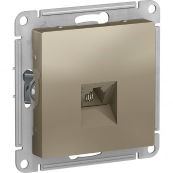 Розетка телефонная SCHNEIDER ELECTRIC ATLASDESIGN RJ11, механизм, ШАМПАНЬ