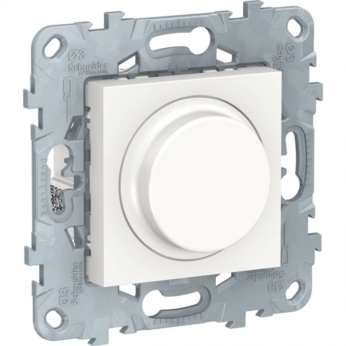 Светорегулятор (диммер) SCHNEIDER ELECTRIC UNICA NEW поворотно-нажимной, универсальный 5-200Вт, белый NU551418 Светорегулятор (диммер) SCHNEIDER ELECTRIC UNICA NEW поворотно-нажимной, универсальный 5-200Вт, белый NU551418