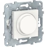 Светорегулятор (диммер) SCHNEIDER ELECTRIC UNICA NEW поворотно-нажимной, универсальный 5-200Вт, белый NU551418