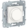 Светорегулятор (диммер) SCHNEIDER ELECTRIC UNICA NEW WISER поворотно-нажимной, универсальный 7-200Вт, белый NU551618