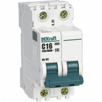 Автоматический выключатель SCHNEIDER ELECTRIC DEKRAFT 2Р 3А х-ка D ВА-101 4,5кА