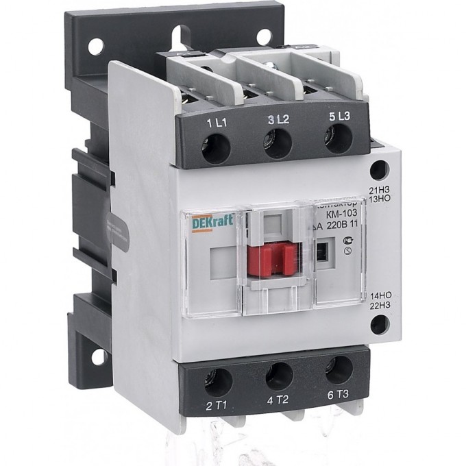 Контактор SCHNEIDER ELECTRIC DEKRAFT 40А 220В АС3 1НО+1НЗ КМ-103 DEKraft 22128DEK Контактор SCHNEIDER ELECTRIC DEKRAFT 40А 220В АС3 1НО+1НЗ КМ-103 DEKraft 22128DEK