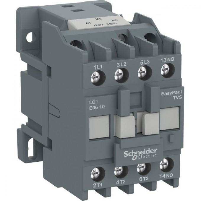 Контактор SCHNEIDER ELECTRIC EASYPACT TVS 1НО 18А 400В AC3 24В 50ГЦ LC1E1810B5 Контактор SCHNEIDER ELECTRIC EASYPACT TVS 1НО 18А 400В AC3 24В 50ГЦ LC1E1810B5
