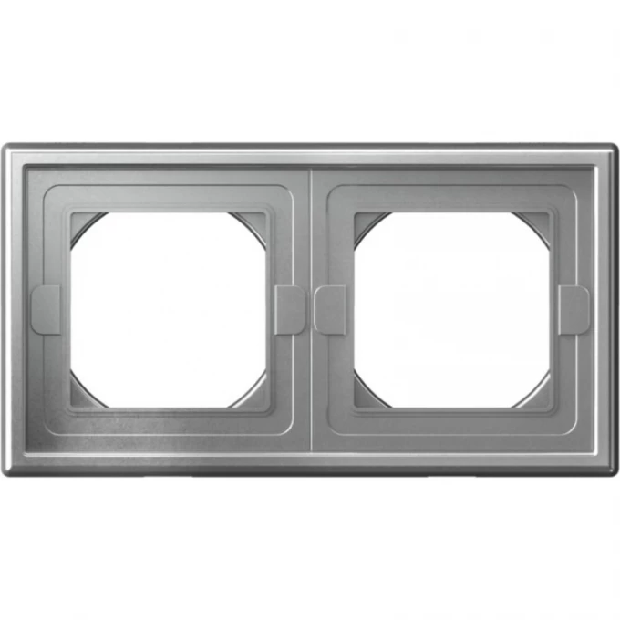 Рамка 2-постовая SCHNEIDER ELECTRIC ARTGALLERY SE алюминий GAL440302