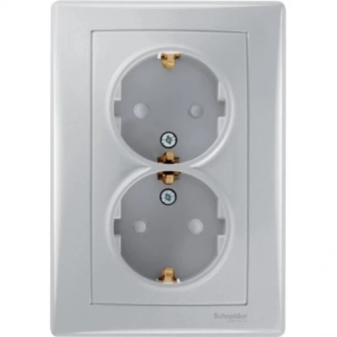 Розетка двойная SCHNEIDER ELECTRIC SEDNA, с зазем. конт., с защит. шторками, 16А, 250В, алюминий SDN3000760 Розетка двойная SCHNEIDER ELECTRIC SEDNA, с зазем. конт., с защит. шторками, 16А, 250В, алюминий SDN3000760