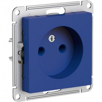 Розетка SCHNEIDER ELECTRIC ATLASDESIGN 16А без заземления/без шторок, механизм, аквамарин
