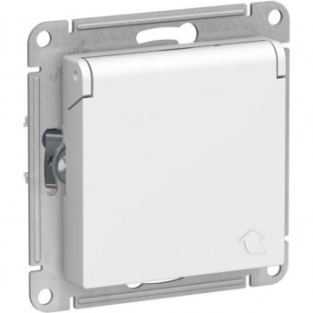 Розетка SCHNEIDER ELECTRIC ATLASDESIGN с заземлением, со шторками, с крышкой, механизм, лотос Розетка SCHNEIDER ELECTRIC ATLASDESIGN с заземлением, со шторками, с крышкой, механизм, лотос