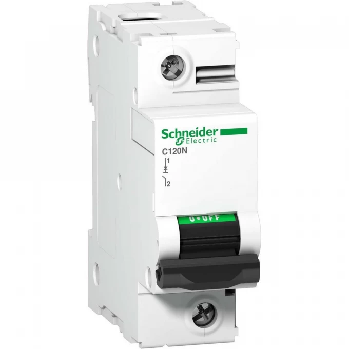 Автоматический выключатель SCHNEIDER ELECTRIC ACTI 9 C120N 1П 100A C A9N18358 Автоматический выключатель SCHNEIDER ELECTRIC ACTI 9 C120N 1П 100A C A9N18358