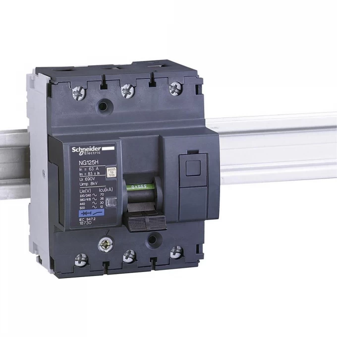 Автоматический выключатель SCHNEIDER ELECTRIC ACTI 9 NG125H 3П 10A C 18723 Автоматический выключатель SCHNEIDER ELECTRIC ACTI 9 NG125H 3П 10A C 18723