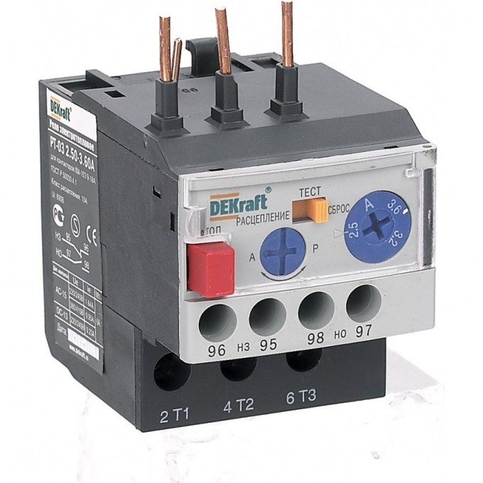 Реле электротепловое для контакторов SCHNEIDER ELECTRIC DEKRAFT 09-18A 1,20-1,80А РТ-03 23108DEK Реле электротепловое для контакторов SCHNEIDER ELECTRIC DEKRAFT 09-18A 1,20-1,80А РТ-03 23108DEK