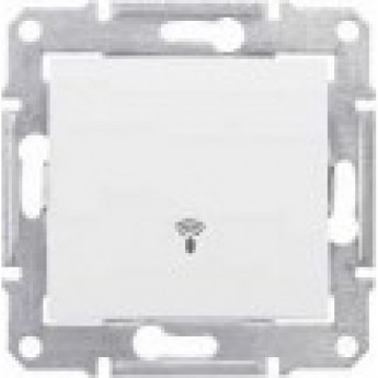 Выключатель кнопочный SCHNEIDER ELECTRIC SEDNA, с символом "звонок", сх.1, 10А, 250В, БЕЛЫЙ